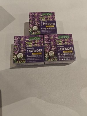 Sadoer Organic Lavender Soap 3.5 Fl Oz x3