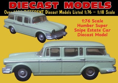 1957-1967 HUMBER SUPER SNIPE ESTATE WILLOW GREEN 1:76 SCALE OXFORD DIECAST MODEL