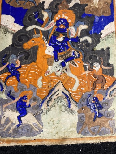 Antike mongolische tibetisch buddhistische Miniatur Tsakli Thangkas Mongolei #25-14x20 - Bild 3 von 8