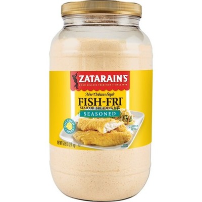 Gluten Free Seasoned Fish Fry Coating Mix Large 5.75 lb Bulk Jar Size