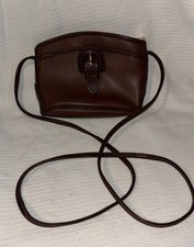 Vintage LIZ CLAIBORNE Small Crossbody Purse Bag Leather Brown