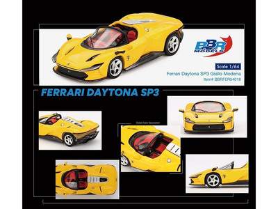 Ferrari Daytona SP3 Giallo Modena Yellow/Red Interior 1/64 BBR | eBay