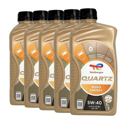 TOTAL Quartz 9000 Energy SAE 5W-40 Motorenöl MB 229.5, VW 502 00, 5x1 Liter