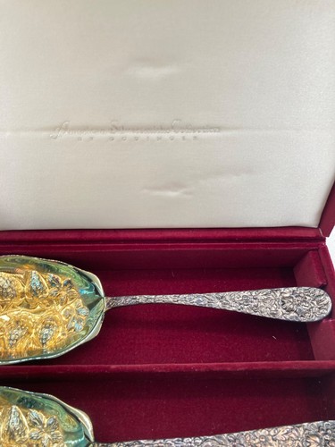 Godinger American Silversmiths Collection Berry Serving Spoons In Velvet Box - Picture 10 of 13