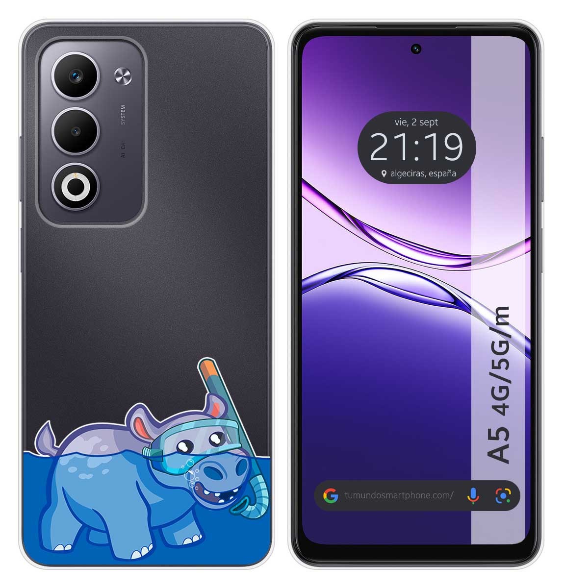 Custodia In Silicone Trasparente Per Oppo A5M / A5 4G / 5G Design Ipo Disegni