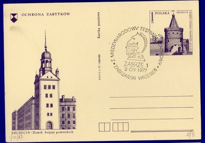 polen - C. P. 1 ZL , MIT ABGESAGTEM SCHACHTURNIER vom 2.9.1977