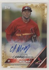 2016 Topps Pro Debut Orange Auto 6/25 CJ McElroy #86 Auto 0t2