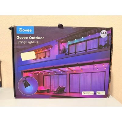 Govee Outdoor String Lights 2 144ft RGBW Smart Patio Lights H7039 New