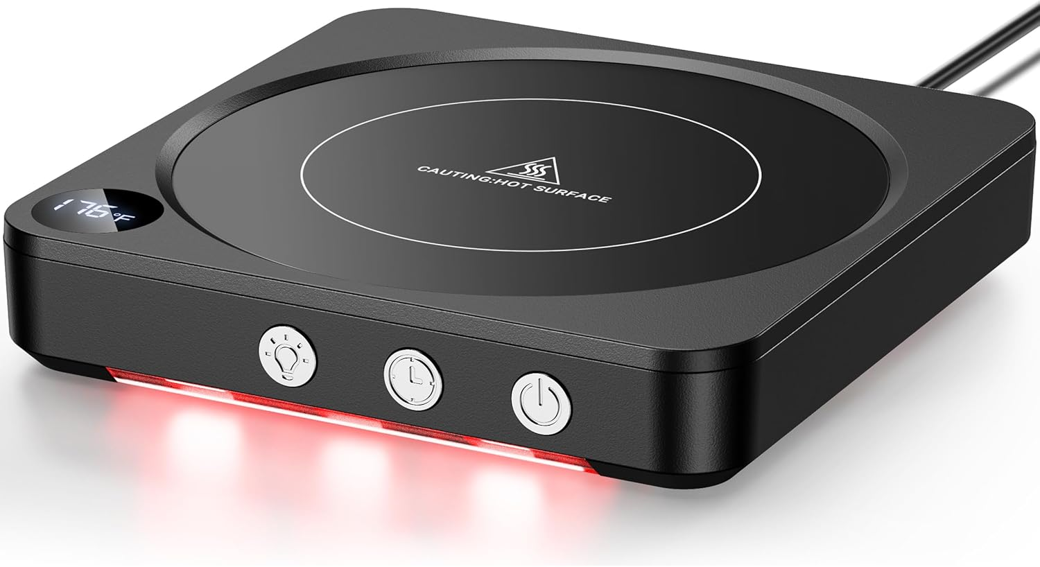 Mug Warmer - 36W Coffee Mug Warmer for Desk with Temperature Display, 2-12Hrs Au