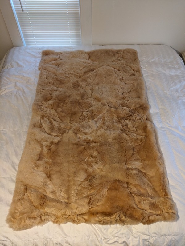 Alpaca Fur Blanket, Real Peruvian Handmade, Super Soft, Brand New, 70" x 40"