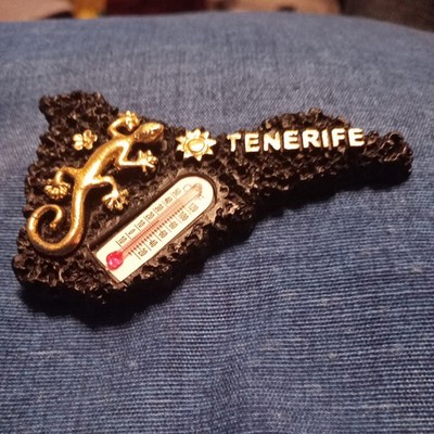 Teneriffa Kanarische Inseln Souvenir Kühlschrankmagnet ''Lava Style'' Therrometer