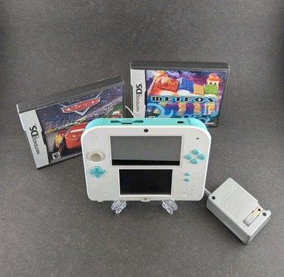 Nintendo 2DS Sea Green w/Cars and Meteos - Clean Condition - Charger - No Stylus