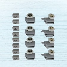 8 Pcs Shower Screen Rollers Door Guide Bathroom DIY Replacement Parts