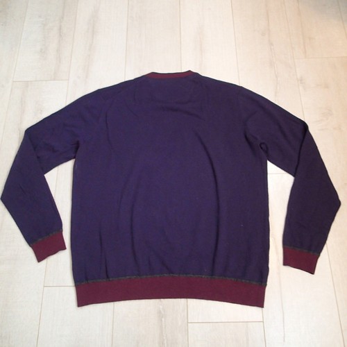 Robert Graham Sweater XL Classic Purple Wool cotton Blend Preppy Academia - Picture 12 of 12