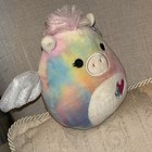 Squishmallow 5”  Pink Tie Dye Bling Angel Wings Rainbo Plush Hearts Mohawk Valen — photo 6
