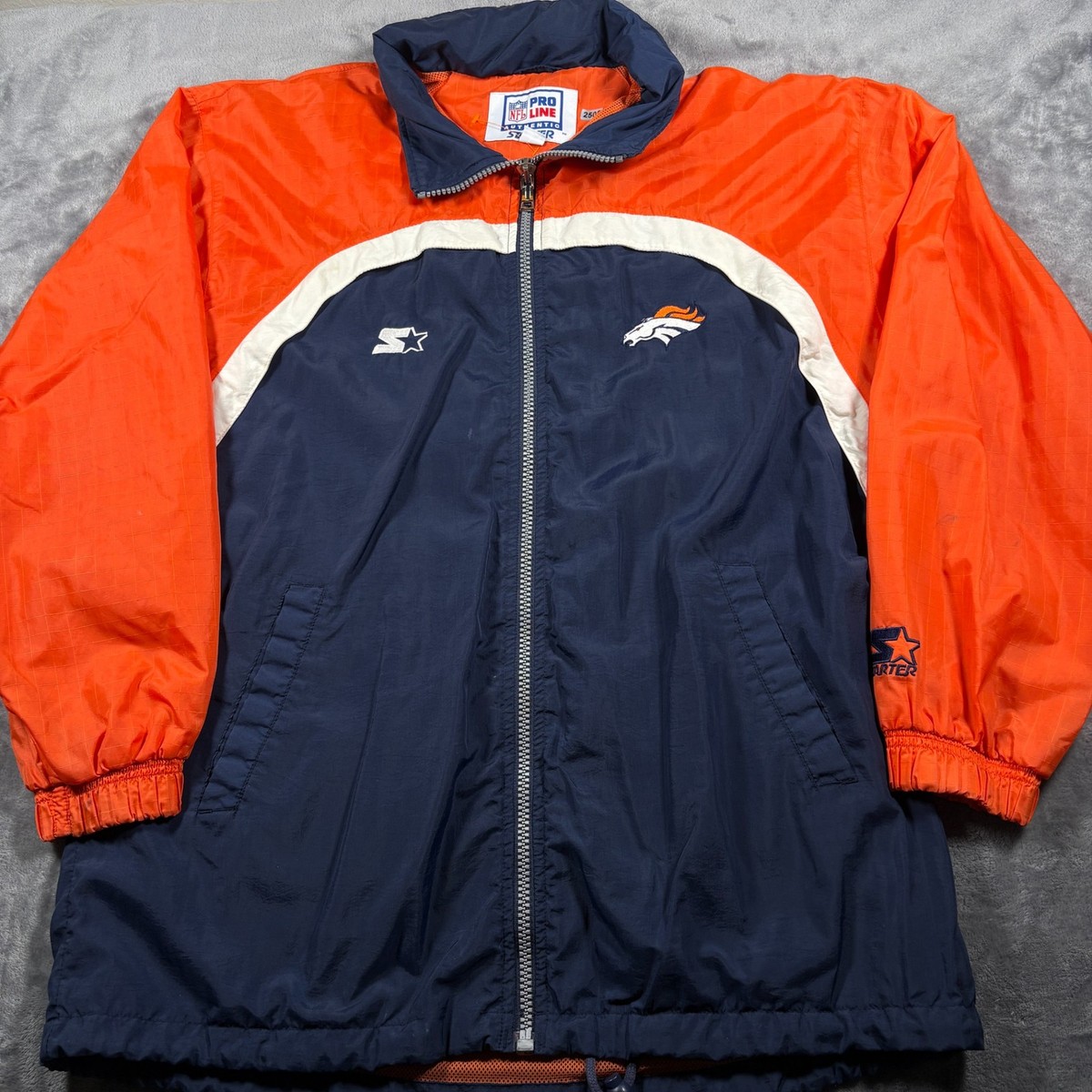Vintage Starter Denver Broncos NFL Football Windbreaker Jacket