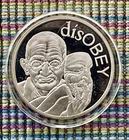 2017 SILVER SHIELD 1 OZ  BU DISOBEY #2 - GANDHI (GHANDI) With COA 2394/3233