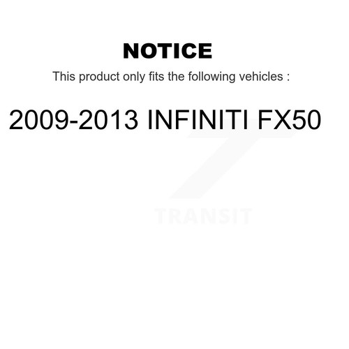 Front Rear Semi-Metallic Brake Pads Parking Shoe Kit For 2009-2013 INFINITI FX50 - Picture 2 of 12