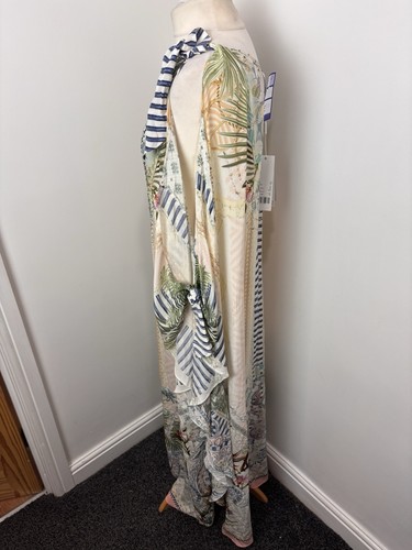 Camilla Kaftan Maxi Silk Dress Scarf Tie Beach Shack BNWT One Size - Picture 8 of 16