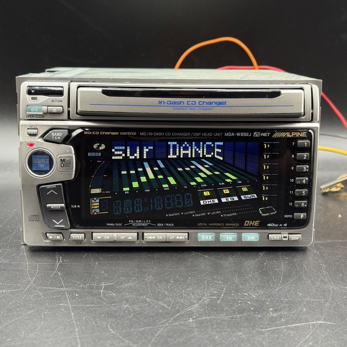 Alpine Mda-W892J CD MD Player 2DIN DSP Car Audio JDM 3-CD changer