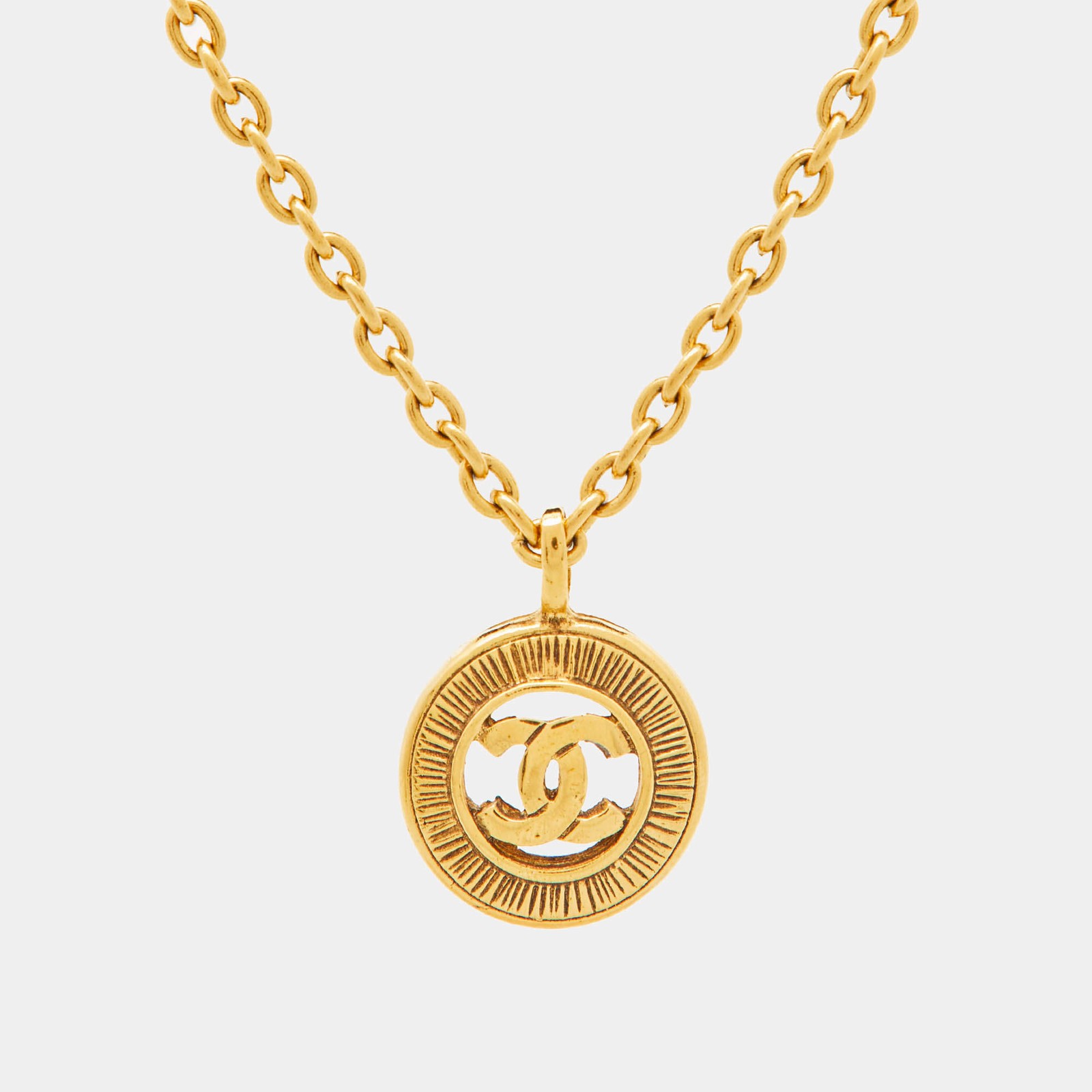 Chanel CC Gold Tone Necklace