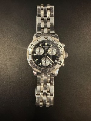 Tissot PRS200 Chronograph Quarz Uhr schwarzes Zifferblatt 200m Taucher Herren