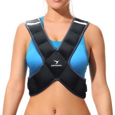 EMPOWER Weighted Vest for Women with Reflective Strips   Fixed 8lbs, Adjus
