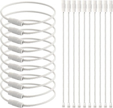 20Pcs Stainless Steel Wire Keychains Aircraft Cable Cable Key Ring for Hanging I