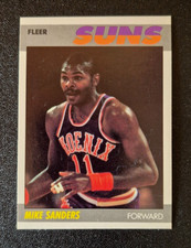 1987-88 87 Fleer Basketball card #96 Mike Sanders 87 Phoenix Suns ROOKIE RC MINT