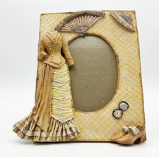 Ornate Victorian Lady Theme Beige Resin Oval ...