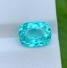 Certified 10.05 Ct Natural Paraiba Tourmaline Neon Blue Cushion Loose Gemstone