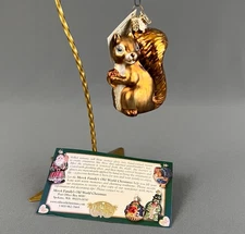 Merck Family Old World Christmas Ornament Glass Squirrel 2.5 in 2001 New w Tag