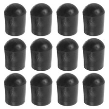 12 Pcs Cello Endpin Rubber Tip Protectors for Floors Black Stopper