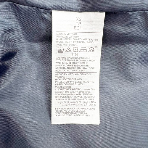 Old Navy Black and White Striped Pea Coat XS - Picture 4 of 4