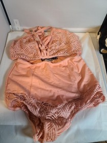 FOR LOVE AND LEMONS Skivvies Black Thong Panty  Small S Lace