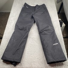 Spyder Snow Pants Women Size 6 Black Softshell Insulated Snowboard Skii