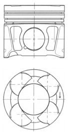 Kolbenschmidt Kolben 41070600 FüR Alfa Romeo Passend FüR Fiat Lancia Opel-image