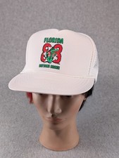 Vintage Trucker Hat Florida Gators 1983 6 Panel White Snapback Half Mesh Nissin