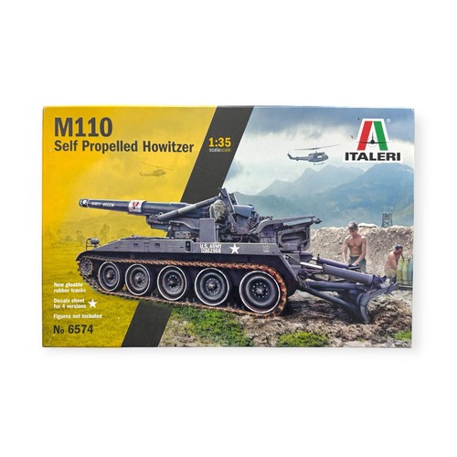 Model Howitzer ITALERI M110 SELF-PROPELLED HOWITZER 1/35 SCALE PLASTIC MODEL KIT NO ...