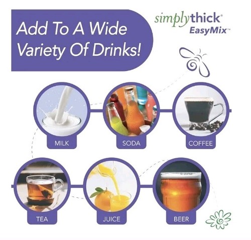 🔥Free & Fast Shipping SimplyThick Easy Mix Food Drink Gel Thickener 50 Ct Honey - Picture 2 of 2