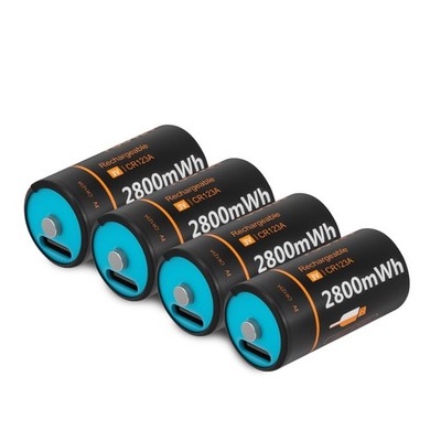 4 2800mWh Wiederaufladbar 16340 Akku 3V CR123A RCR123A für Arlo Li-Ion Batterien
