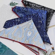 Vintage Pocket Square for Men's Suit Handkerchief Cashew Suit Accessories