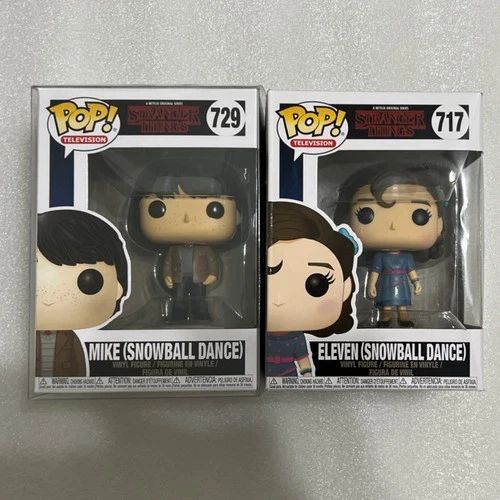 Stranger Things Mike + Eleven (Snowball Dance) Funkos 2-Pack #729 #717