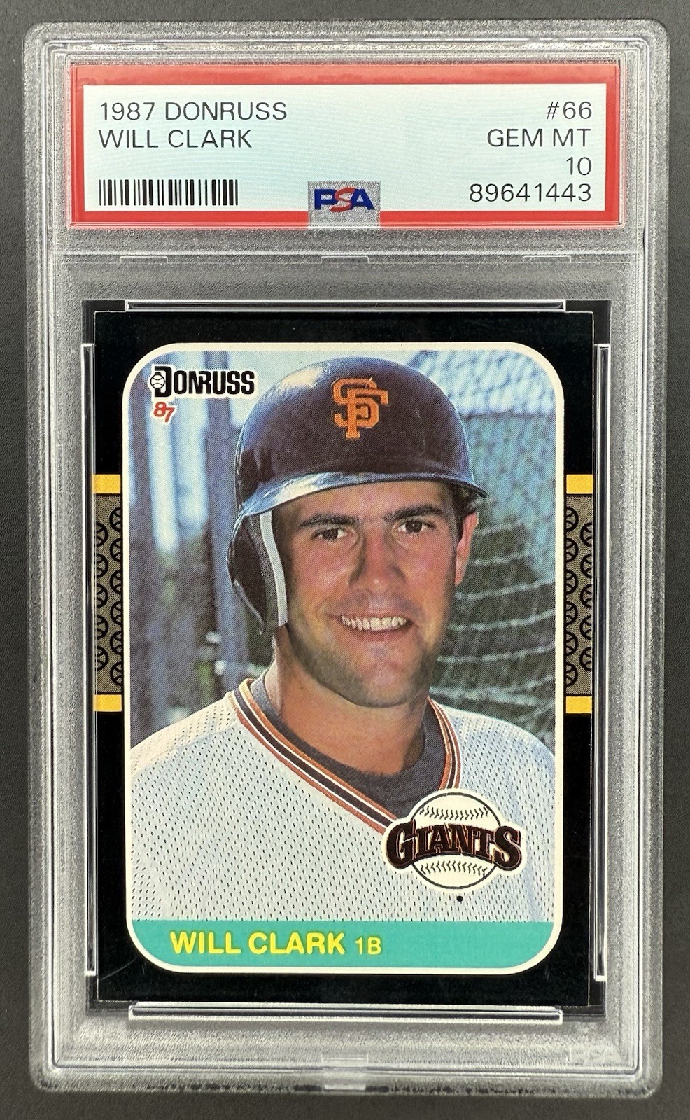 Will “The Thrill” Clark 1987 Donruss #66 PSA 10 Gem Mint SF Giants 1989 NLCS MVP