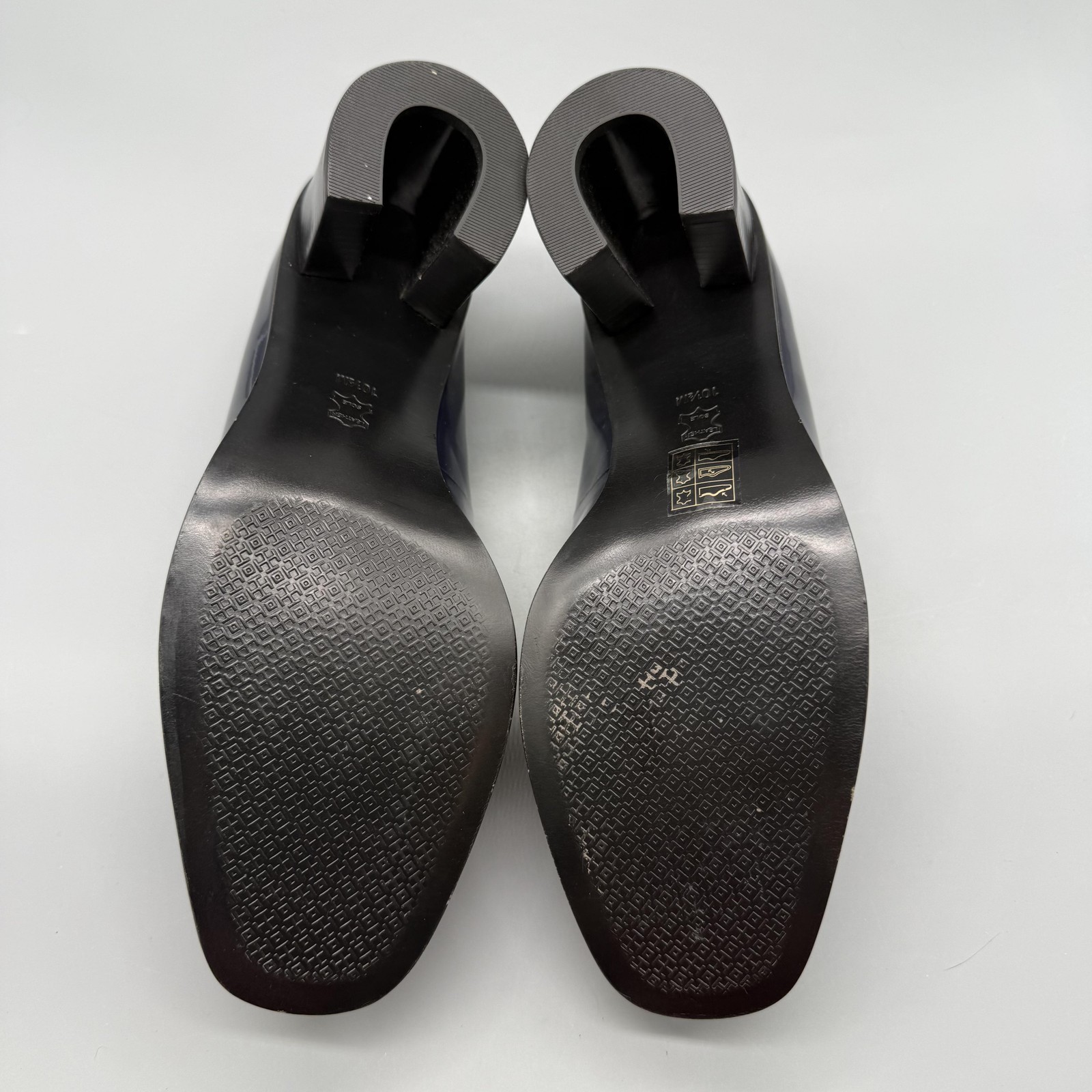 Tory Burch Shoes Womens Size 10.5 Blue Patent Leather Block Heel Pumps Loafers thumbnail 11