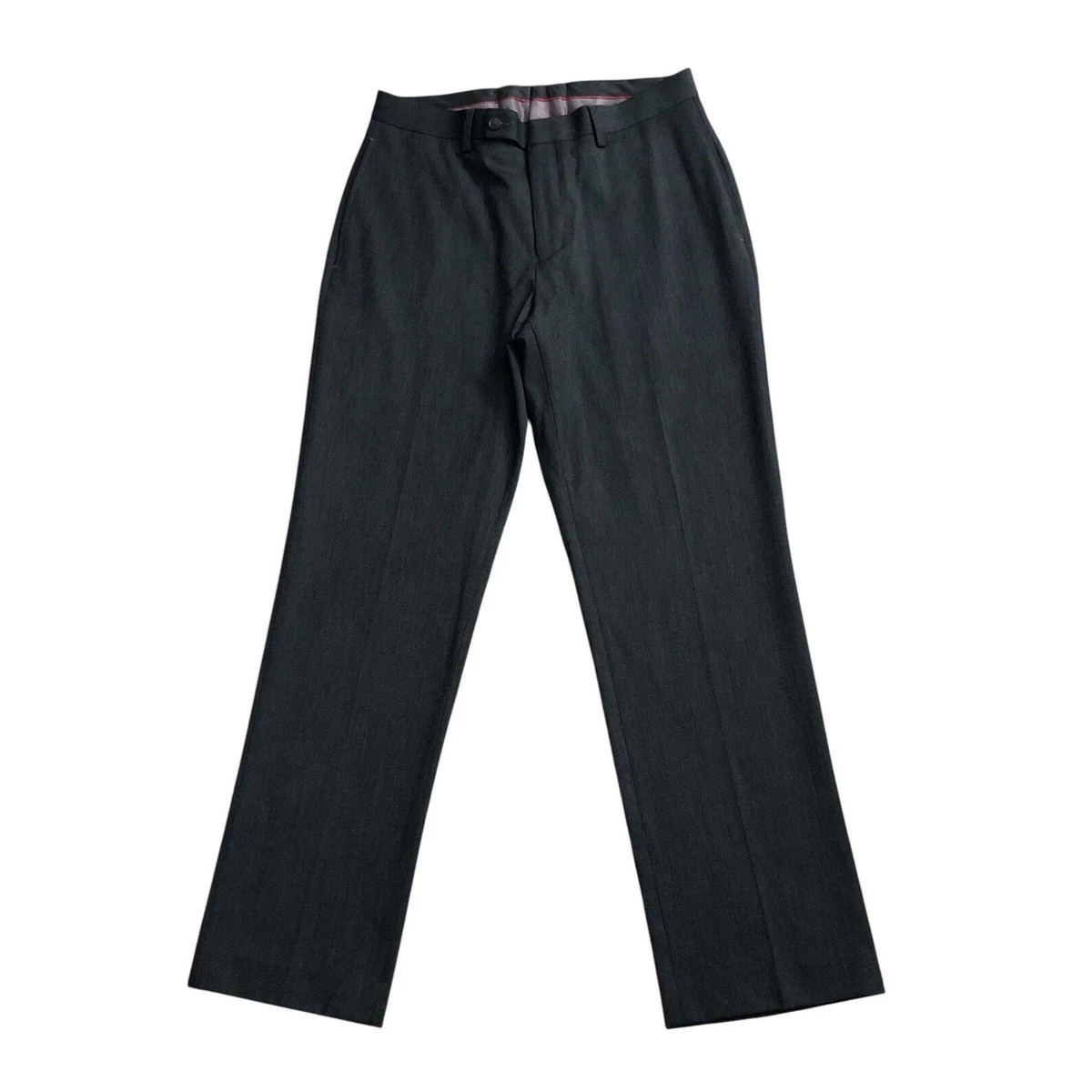van heusen slim fit dress pants Van Heusen Men's Flex Stretch Flat Front Slim Dress Pants - Black
