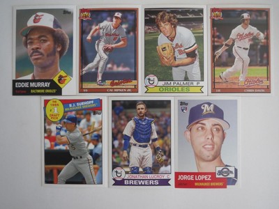 Baltimore Orioles Milwaukee Brewers 7 Topps Archive 2016 Baseball Card Template