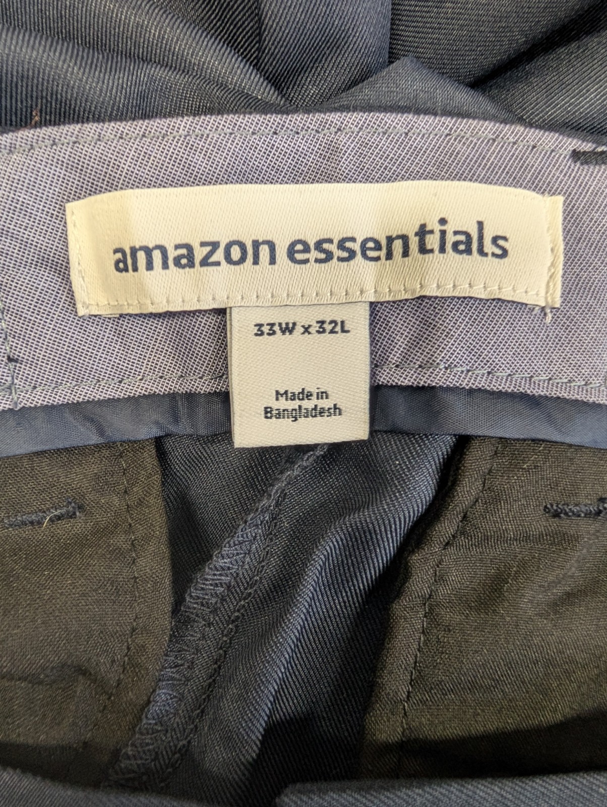 New Amazon Essentials Men's Classic-Fit Expandable-Waist Flat-Front Dress Pant image 5