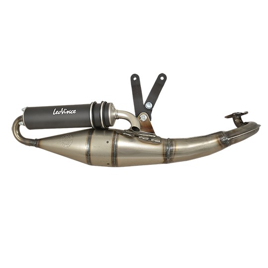 Pot échappement LeoVince TT noir pour scooter MBK Nitro et Yamaha Aerox 50cc