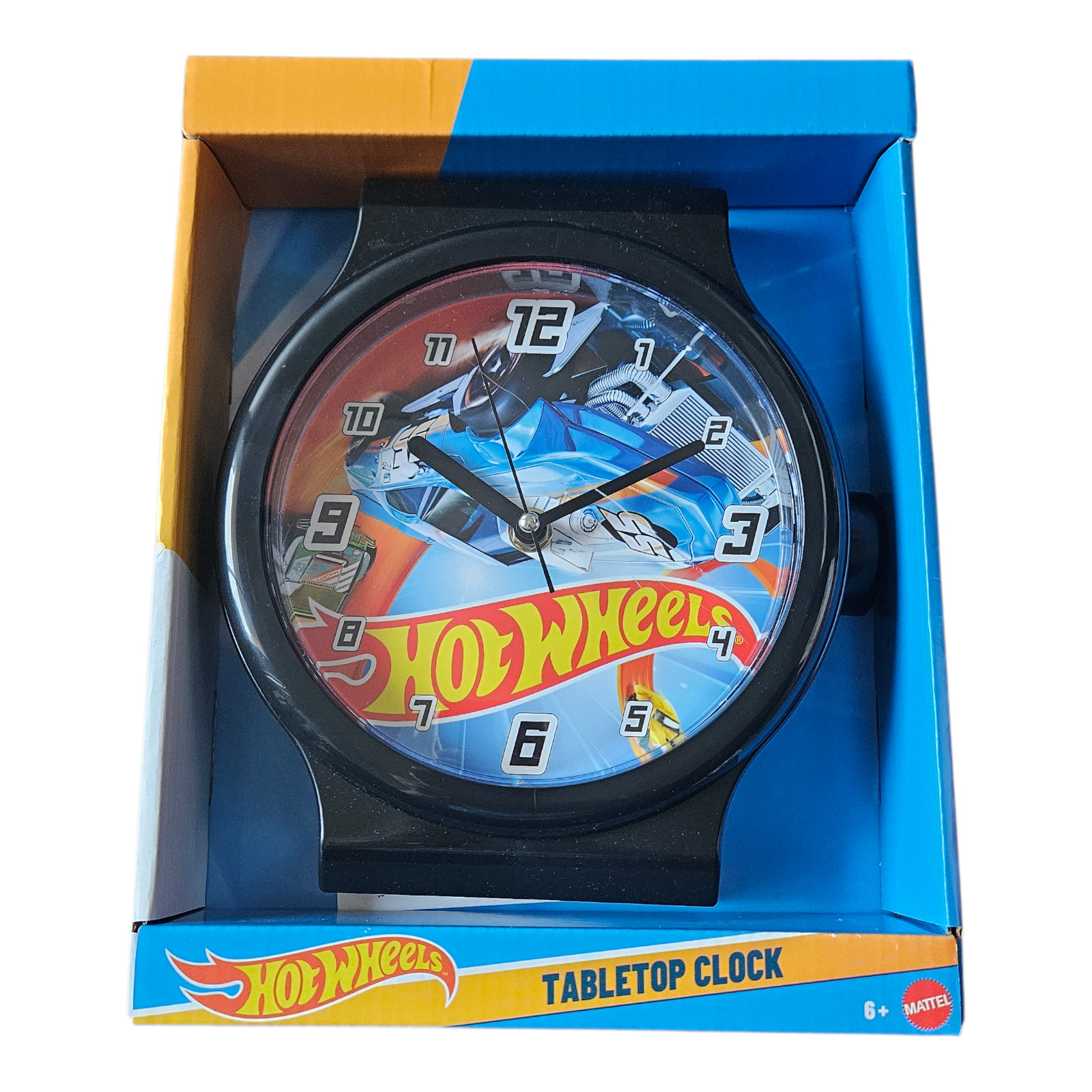 Hot Wheels Tabletop Analog Clock Mattel Accutime Collector *~SCRATCH on Screen~*